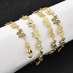 Ожерелья из латунной цепочки в виде бабочки NJEW-M108-15G