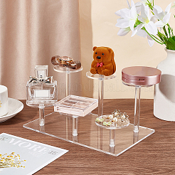 2-уровневые круглые прозрачные акриловые игрушки ODIS-WH0030-24A