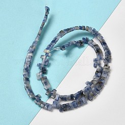 Натуральное синее пятно нитки из бисера яшмы G-Z045-A08-01