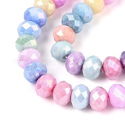 Антикоррозийные гальванические стеклянные бусины рондель&nbsp;X-EGLA-T021-8mm-17-01