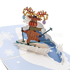 Tarjeta de felicitación de papel emergente 3d.&nbsp;AJEW-P124-G03