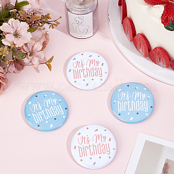 4 broche en fer blanc 2 couleurs « C'est mon anniversaire »&nbsp;JEWB-CN0001-13