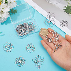 16 pièce 8 styles 201 pendentifs en acier inoxydable&nbsp;STAS-HS0001-85