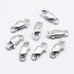 Антикоррозийное родиевое покрытие 925 стерлингового серебра застежки-лобстеры STER-K167-075C-P