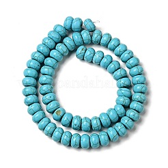 Perline turchese sintetico filo&nbsp;TURQ-G109-10x6mm-06