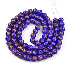 Выпечка окрашенные стеклянные бусины пряди DGLA-N010-10mm-06