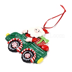 Weihnachtsauto handgemachte Polymer Clay Anhänger Dekorationen&nbsp;LS-HJEW-P017-03D