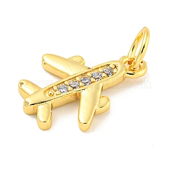 Placage de crémaillère en laiton micro pavé pendentifs en zircone cubique claire&nbsp;LS-KK-B093-26G
