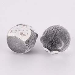 Флокированные пластиковые бусины KY-Q056-020B