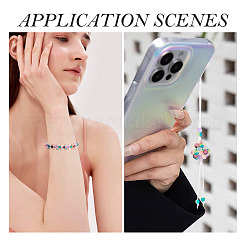 200шт 10 цвета треск стеклянные бусины нити&nbsp;GLAA-TA0003-31D