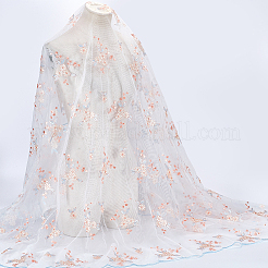 Полиэстер кружевная ткань с цветочным узором&nbsp;DIY-WH0061-021C