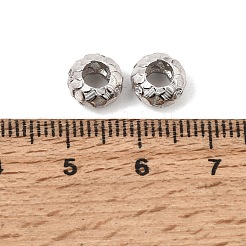 925 perline europee in argento sterling con micro pavé di zirconi cubici trasparenti&nbsp;SE-CBAF1B2-10P