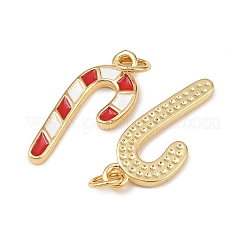 Pendentifs de Noël en laiton émaillé&nbsp;KK-L255-17G-03
