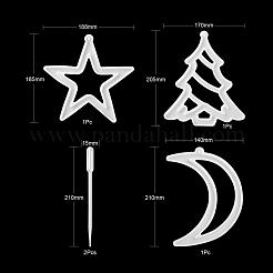 Thème de noël pendentifs bricolage moules en silicone&nbsp;DIY-LS0001-11