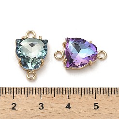 Ciondoli per connettori in vetro pavé in ottone&nbsp;X-GLAA-G111-10G