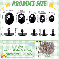 Ojos de seguridad para muñecas artesanales de plástico&nbsp;DOLL-PH0001-59