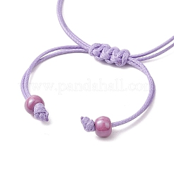 Braccialetti di perline intrecciate in cordino di nylon regolabile per donna&nbsp;BJEW-JB11409-03