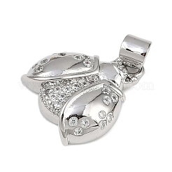 Латунные микро проложить кубического циркония подвески KK-A260-07C-P