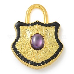 Стеклянные подвески из латуни с покрытием стойки KK-G515-02B