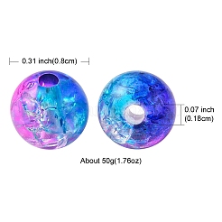 50 г прозрачных акриловых бусин с кракле CACR-YW0001-01D