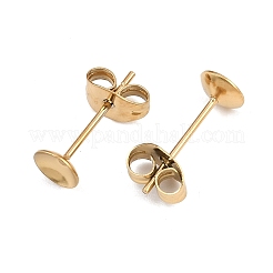 Фурнитура для сережек-гвоздиков из нержавеющей стали 304&nbsp;STAS-D389-03C-G