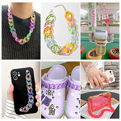 225 шт. 9-х цветные прозрачные акриловые соединительные кольца MACR-TA0001-30