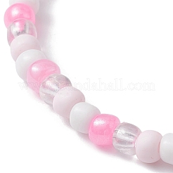 Braccialetto elastico con perline di semi di vetro&nbsp;BJEW-JB10022-03
