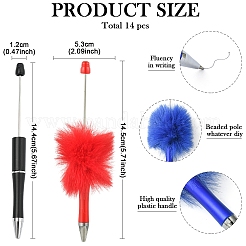 14шт. Набор из 14-х видов пластиковых шариковых ручек&nbsp;AJEW-YW0001-37