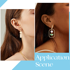 20 pièce de support de boucle d'oreille créole en laiton écologique plaqué&nbsp;KK-BBC0027-50G