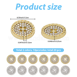 20 шт. 2-х цветные литые кнопки&nbsp;BUTT-GF0004-09