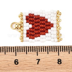 Pendentifs romantiques en perles de verre&nbsp;PALLOY-MZ01384-02