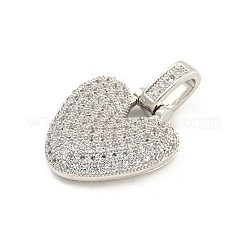 Латунные микропаве прозрачные подвески с фианитом KK-B099-01P-V