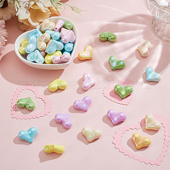 80 шт. 8-х цветные гальванизированные непрозрачные акриловые бусины&nbsp;MACR-ME0001-12