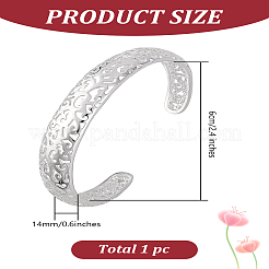 Европейский классический стиль латуни манжеты браслеты для женщин&nbsp;BJEW-LP0001-04