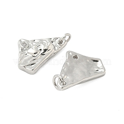 Латунные микропаве прозрачные подвески с фианитом&nbsp;KK-B139-24B-P