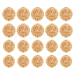 20 шт. 2-х видов латунных полых бусин KK-PH0009-41