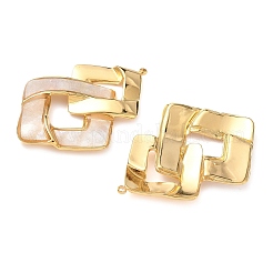 Подвески из натуральной белой ракушки из нержавеющей стали 304 STAS-L026-01G-01