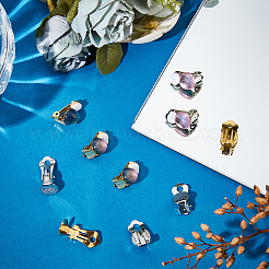 60 шт. 2-х цветные латунные клипсы для сережек KK-SP0001-11