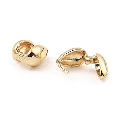 真鍮製フープピアス  ティアドロップ  ライトゴールド  12x12.5x8mm&nbsp;EJEW-I289-53A-KCG