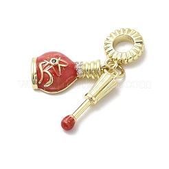 Латунь микропаве прозрачный кубический цирконий европейские подвески с подвесками KK-A278-08G-02