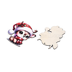 Подвесные украшения из дерева с односторонней УФ-печатью WOOD-N020-31