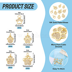 10 шт. 5 стиля подвески на стойке с покрытием из латуни с микропаве из кубического циркония KK-TA0002-39