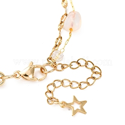 Браслеты из латунной цепной цепи и текстурированных цепей из нержавеющей стали 304 для женщин&nbsp;BJEW-JB12481-02