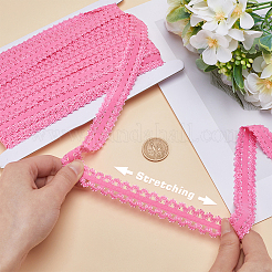 20 м полиэстеровая эластичная кружевная лента с оборками OCOR-GF0003-37A