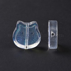 Perle di vetro verniciate a spruzzo trasparente&nbsp;GLAA-I050-13C