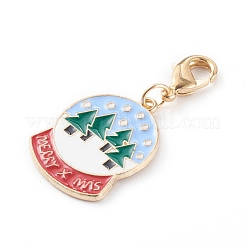 Pendentifs en alliage d'émail sur le thème de Noël&nbsp;HJEW-JM00457-06