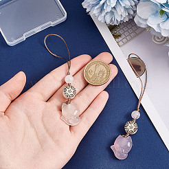 Ремни для мобильных телефонов из натурального халцедона и дерева HJEW-OC00008