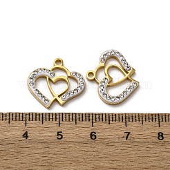 Подвески из нержавеющей стали 304 со стразами из глины STAS-P406-17E-G