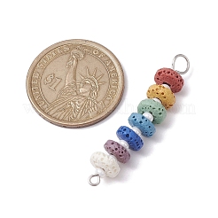 Chakra natürliche Lavagestein gefärbte Perlen-Verbindungsanhänger&nbsp;PALLOY-JF02546-02
