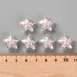 透明なアクリルビーズ  二層ビーズ  ABカラー  スター  プラム  15.5x16x9.5mm  穴：3mm  約569個/500g&nbsp;TACR-S152-11B-09